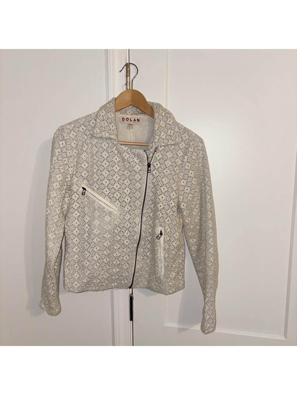 Dolan $158 Woman’s M Left Coast Collection “Rossi” Eyelet Lace Moto zip jacket